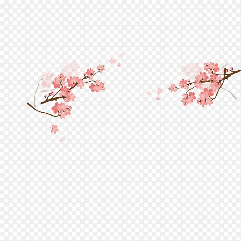 矢量美丽日本樱花