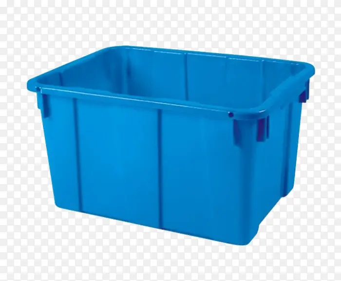 蓝色加厚塑料水箱实物图