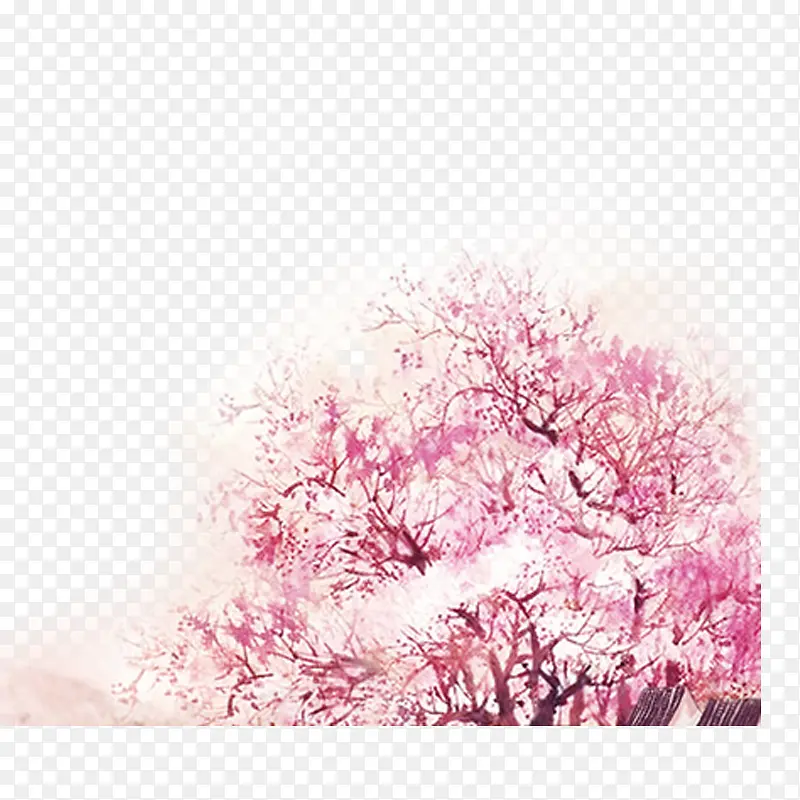 粉色樱花树
