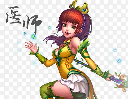 医师卡通女孩