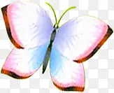 春季彩色手绘蝴蝶