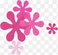 粉色六瓣花装饰