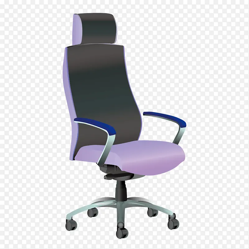 矢量紫色办公椅座椅摇椅