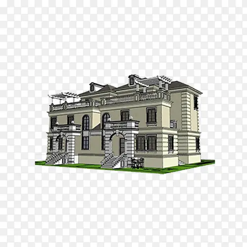 英式别墅模型