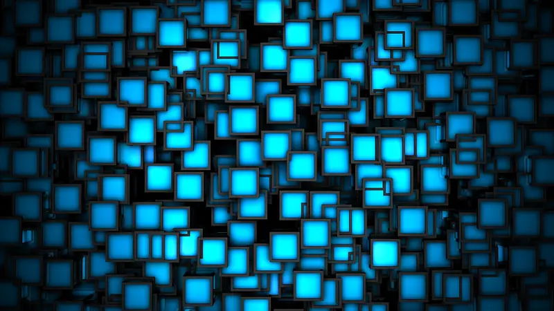 蓝色3D视图抽象立体