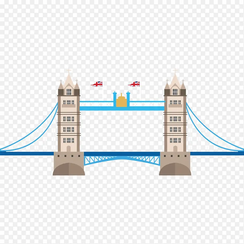 伦敦塔桥矢量