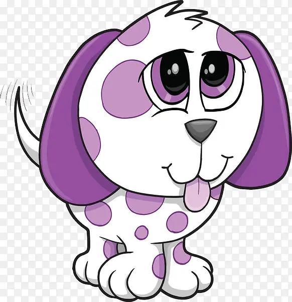 紫色的小狗