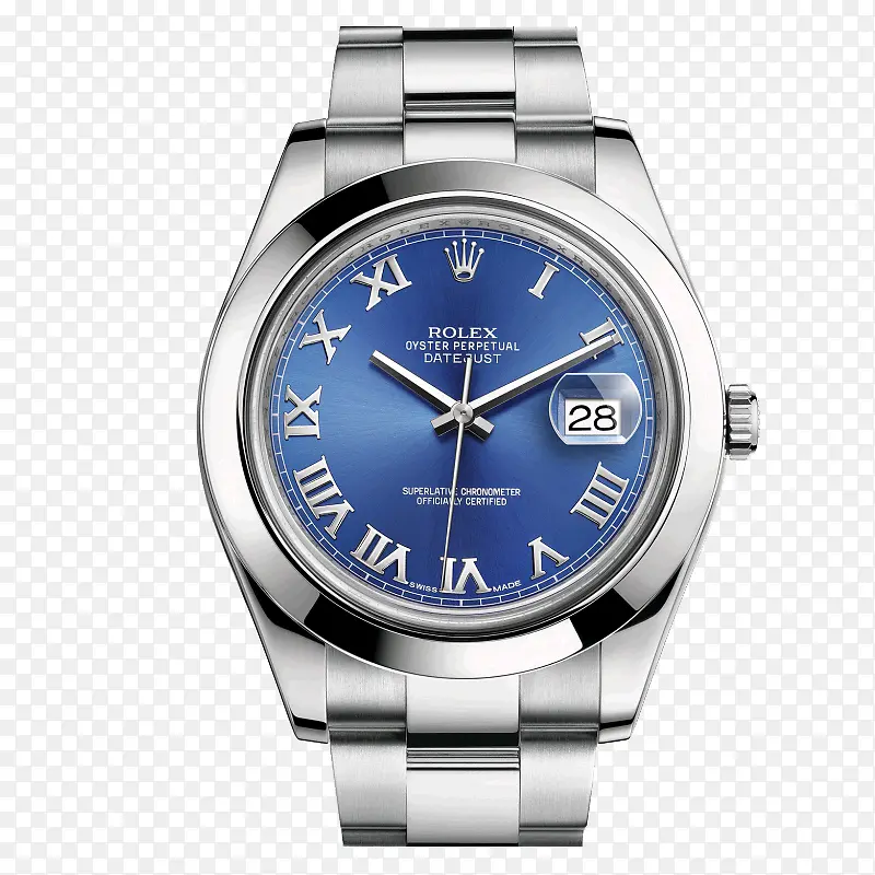 创意合成效果蓝色的表盘商务手表