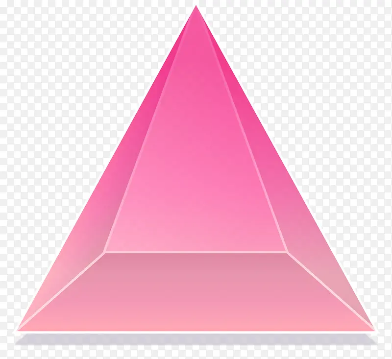 粉色立体三角