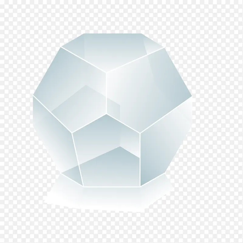 矢量透明正十二面体方块
