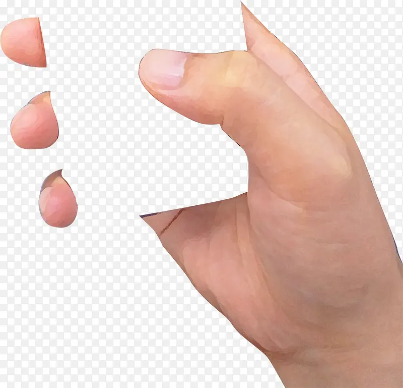 手握白纸造型手势