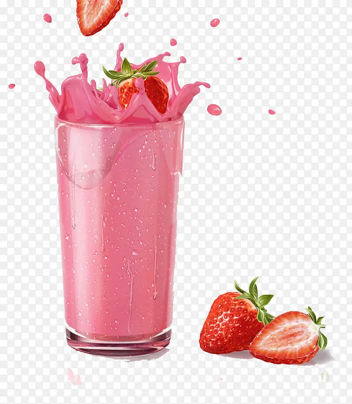 免扣素材之草莓汁
