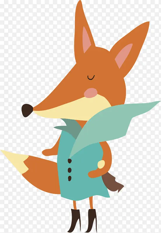 狐狸森林动物卡通插画素材