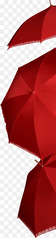 右边框红伞png素材