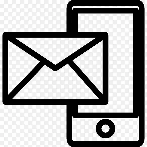邮件和电话大纲符号一圈图标