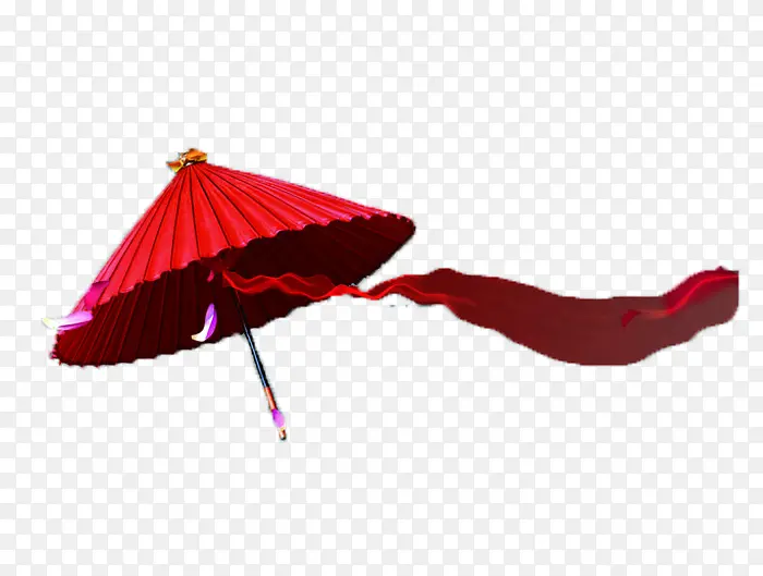 红色纸伞