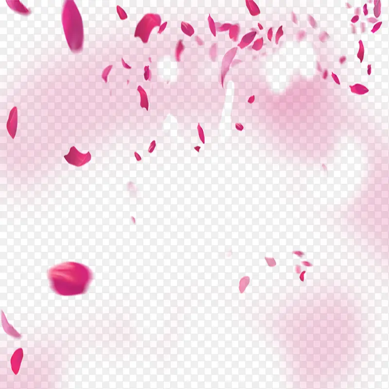 粉色漂浮花瓣背景装饰