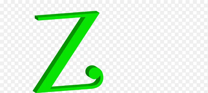 绿色创意字母Z