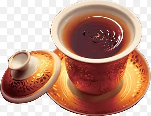 橙色茶杯红茶端午