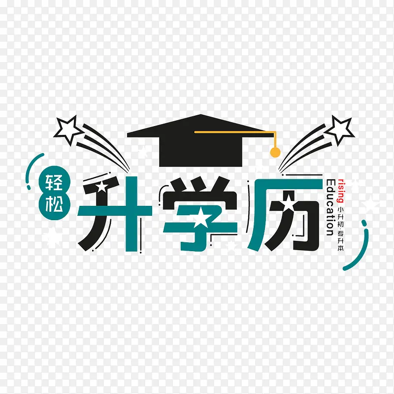 升学历艺术字