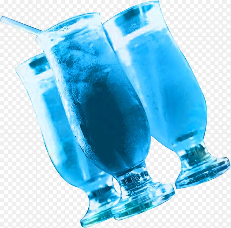 蓝色夏日饮品效果设计
