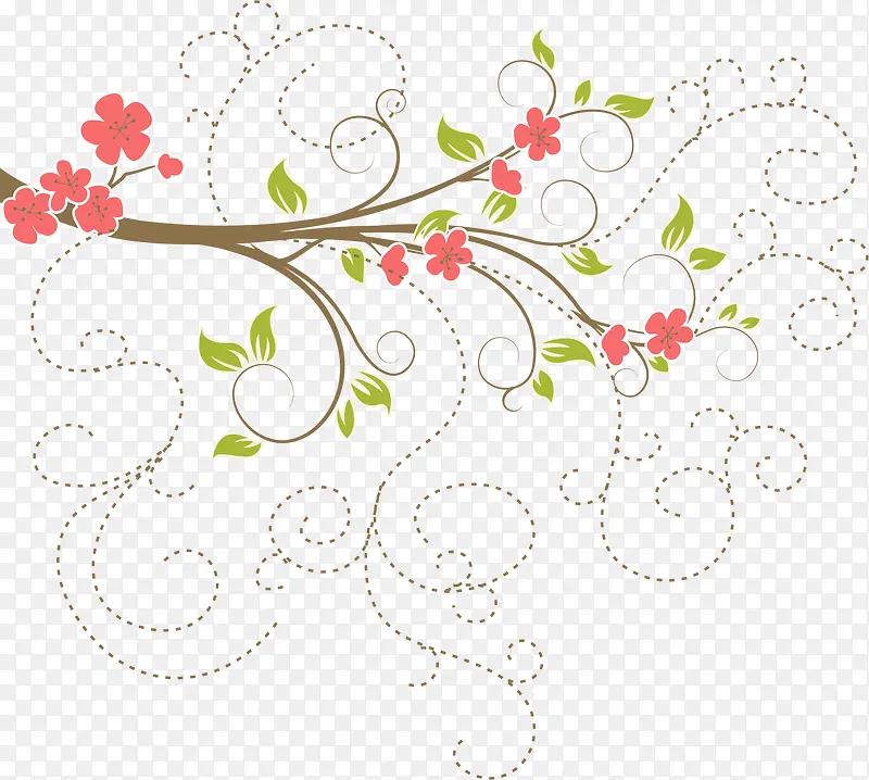 矢量叶子花藤