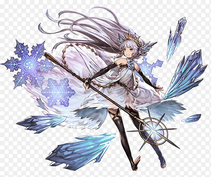 白发白衣魔法师少女