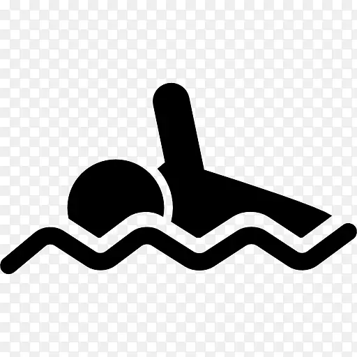 残奥会游泳选手图标