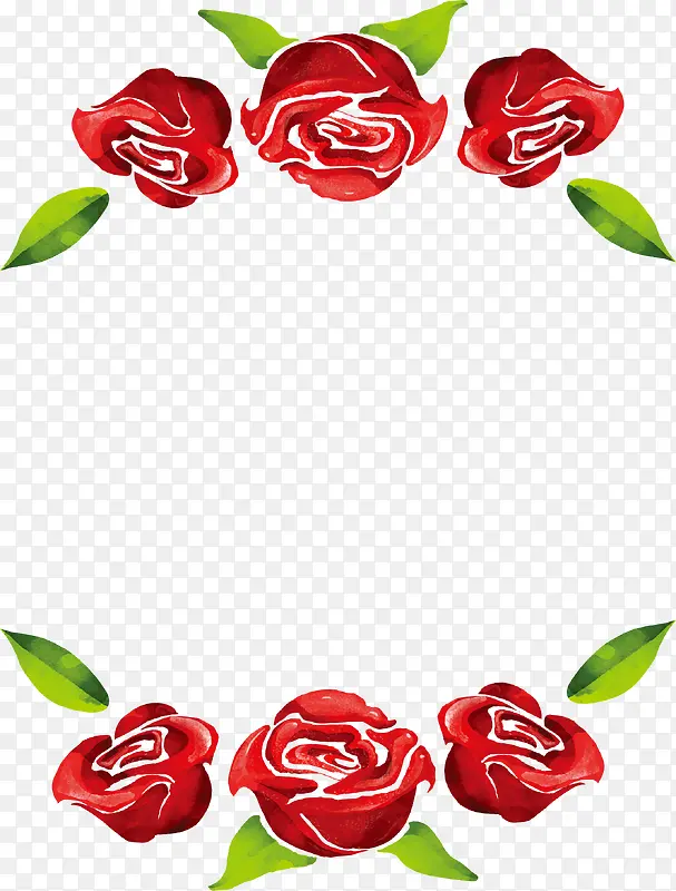 红色玫瑰标题框