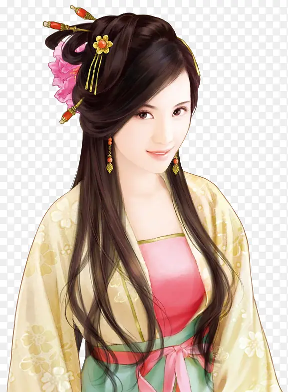 黄衣秀雅女子