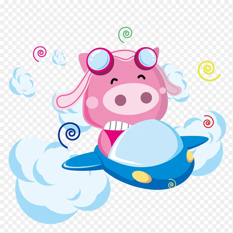 矢量粉色猪猪
