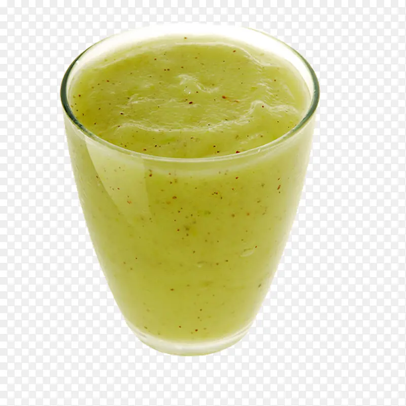 玻璃杯里的绿色饮品