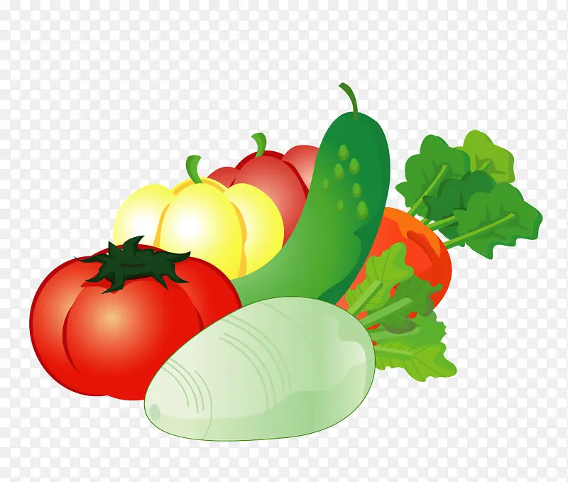 卡通矢量蔬菜水果