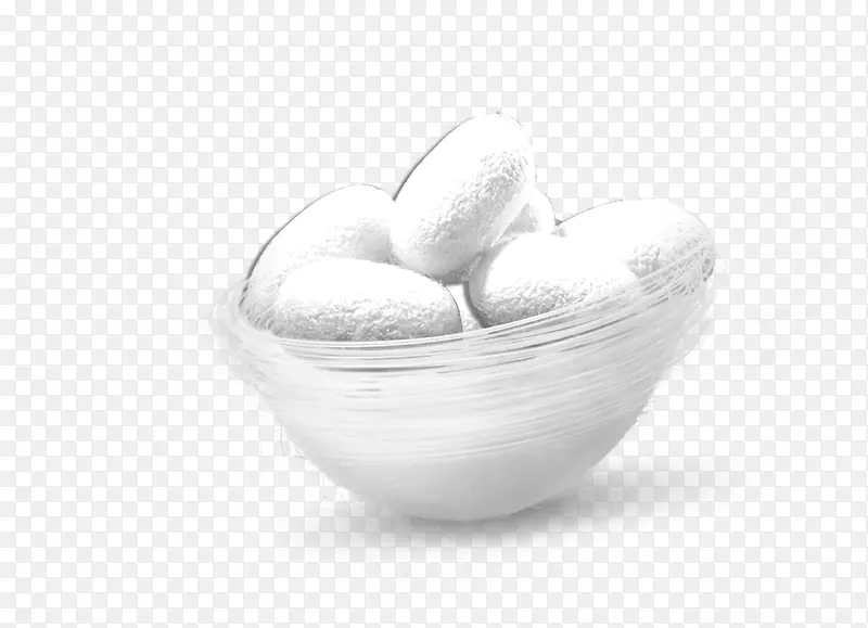 白色丝绸茧蛹丝线