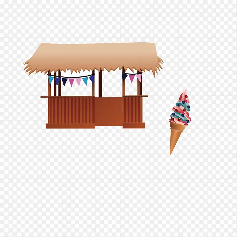 冰淇淋和草屋