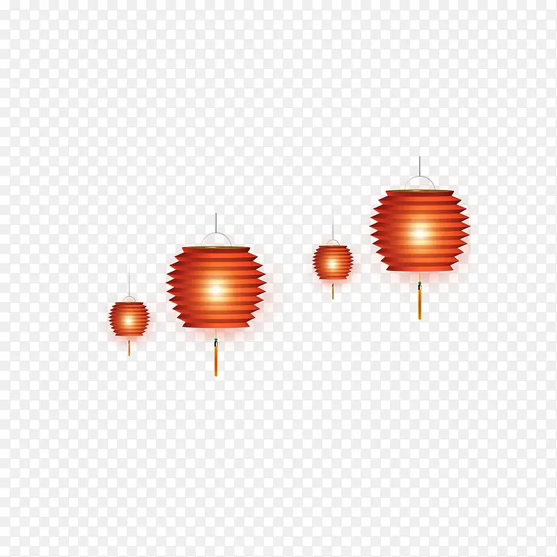 红色中国风灯笼