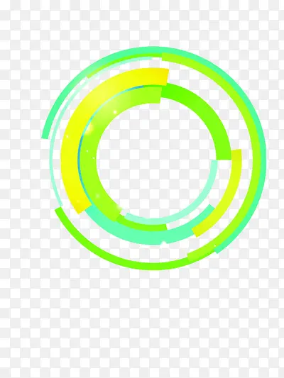 绿色科技感圆环