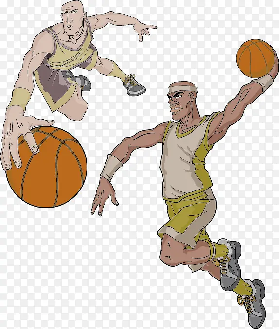 卡通篮球素材
