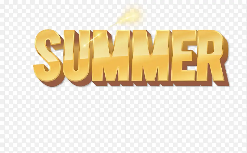矢量手绘夏天立体字