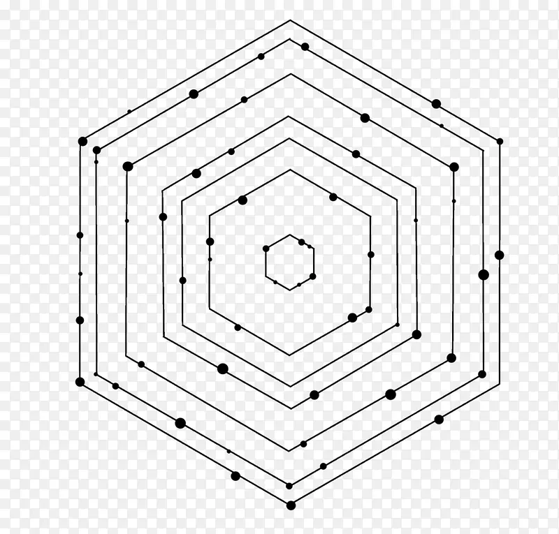 六边形环形点状框