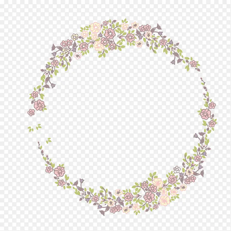 小碎花装饰圆环