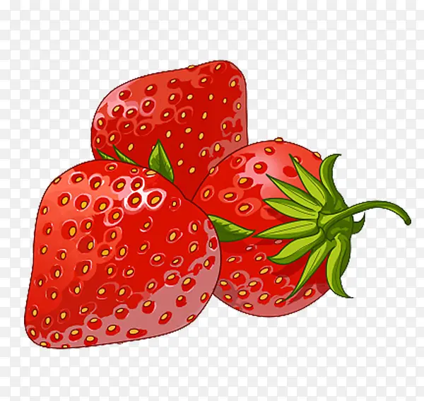 插画草莓图案
