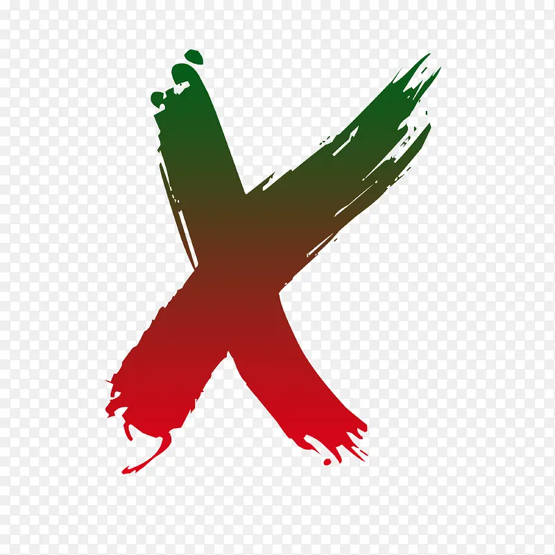 渐变英文大写字母X
