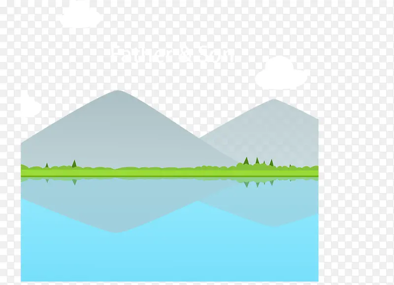 手绘山PNG