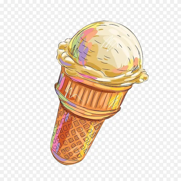 水彩冰淇淋