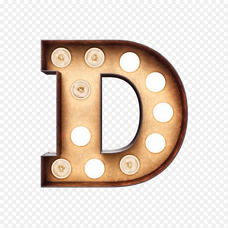 立体字母D