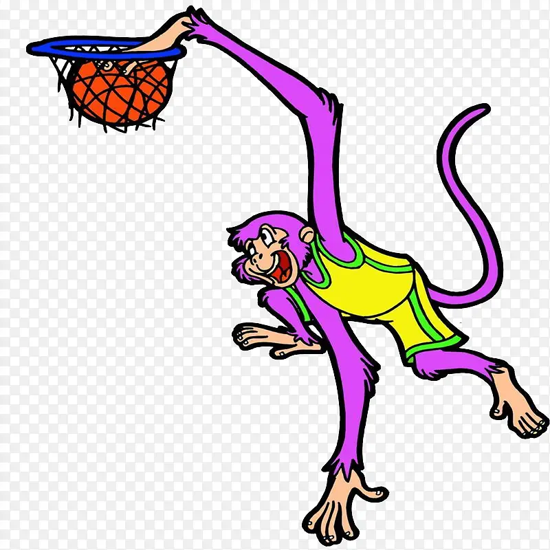 打篮球的猴