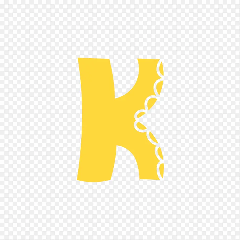 黄白色字母K