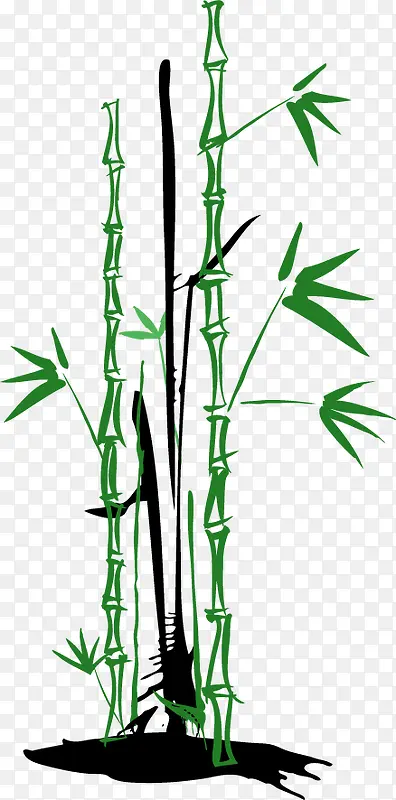矢量手绘竹子