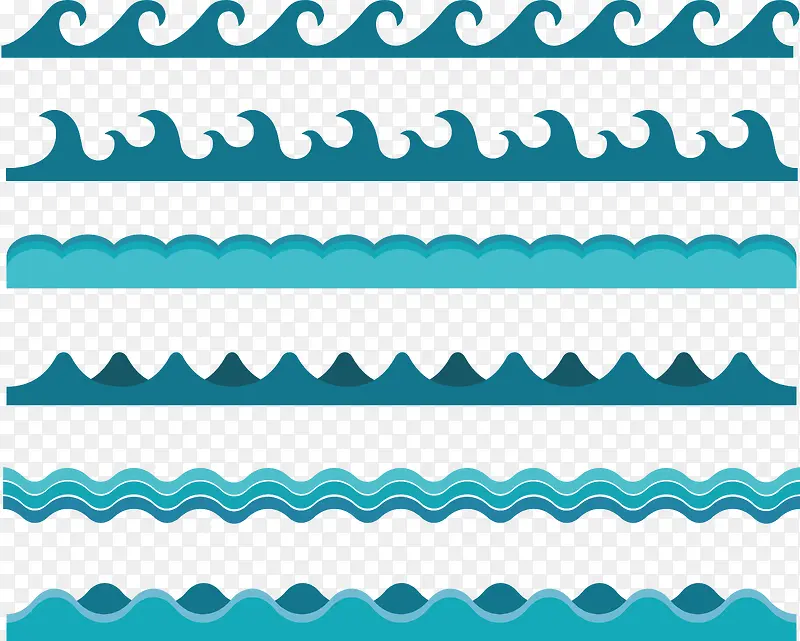 蓝色海洋海浪设计